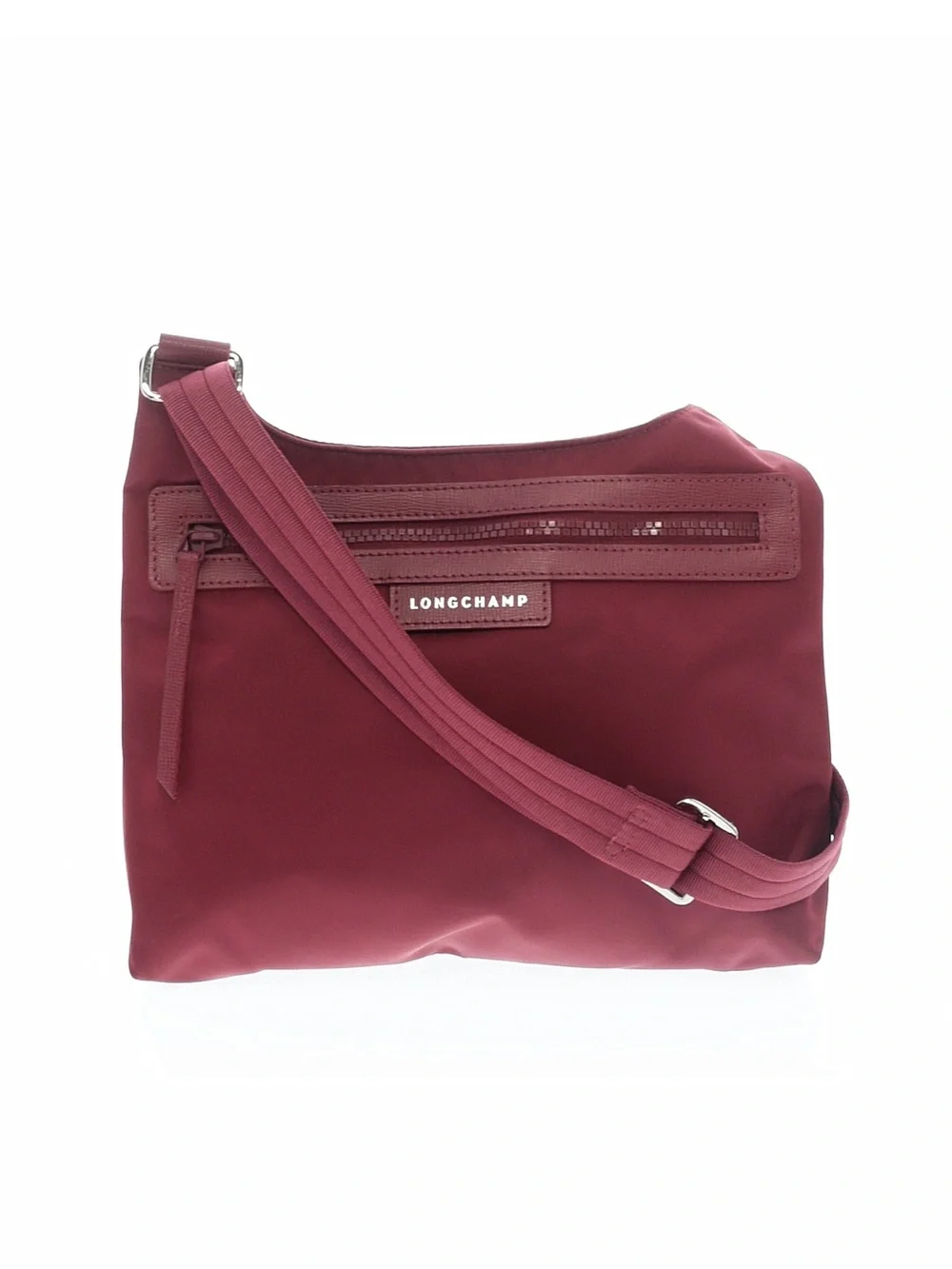 Longchamp Deep Red Nylon Crossbody Bag